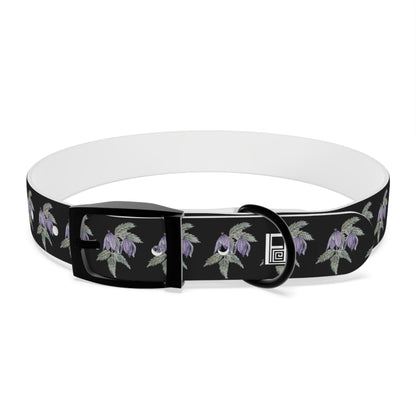 Dog Collar - No. 270 B- Purple Drop Flowers