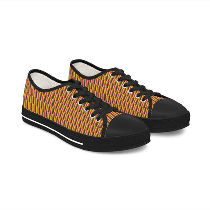 Women's Low Top Sneakers, No. 130 - Sunrise - Pattern - By Irish Artist Fiona de Lacy