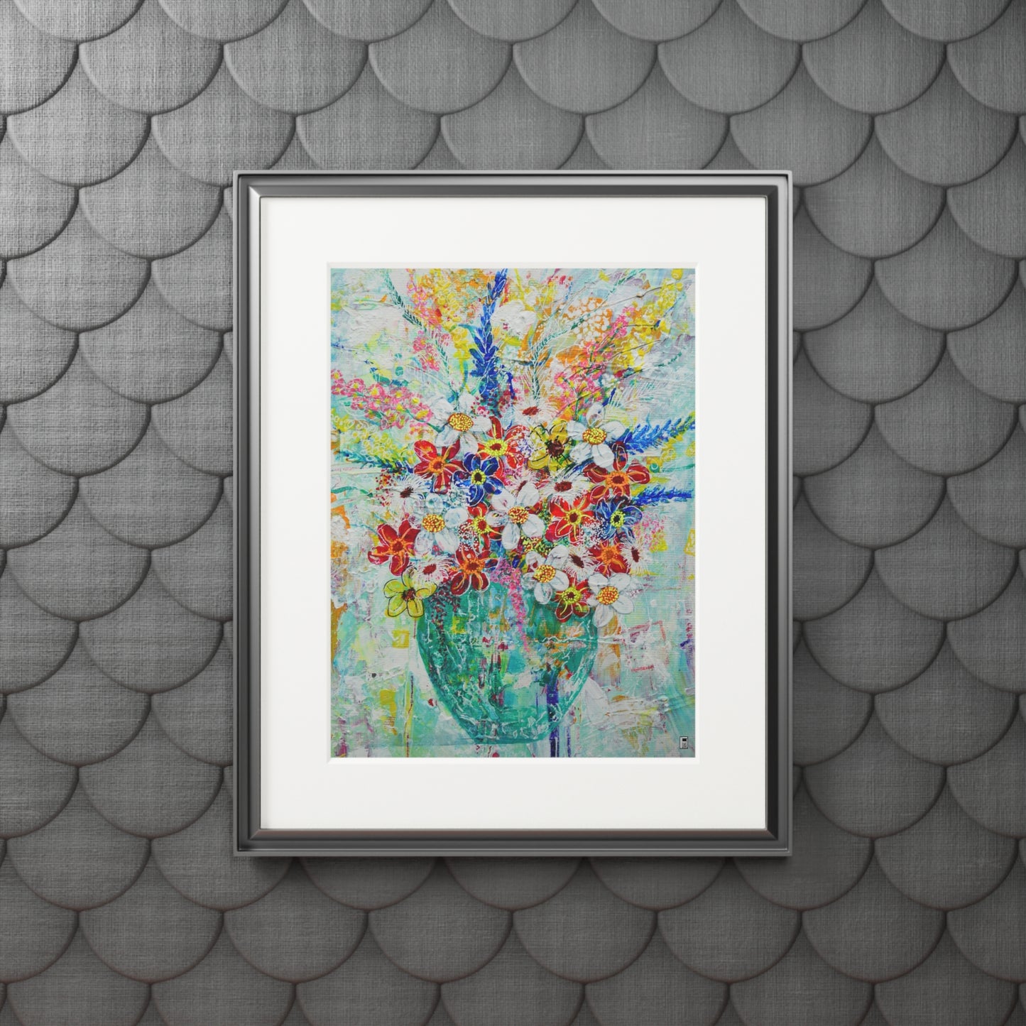 Fine Art Print (Cardboard Frame) - No. 249 - Turquoise Vase