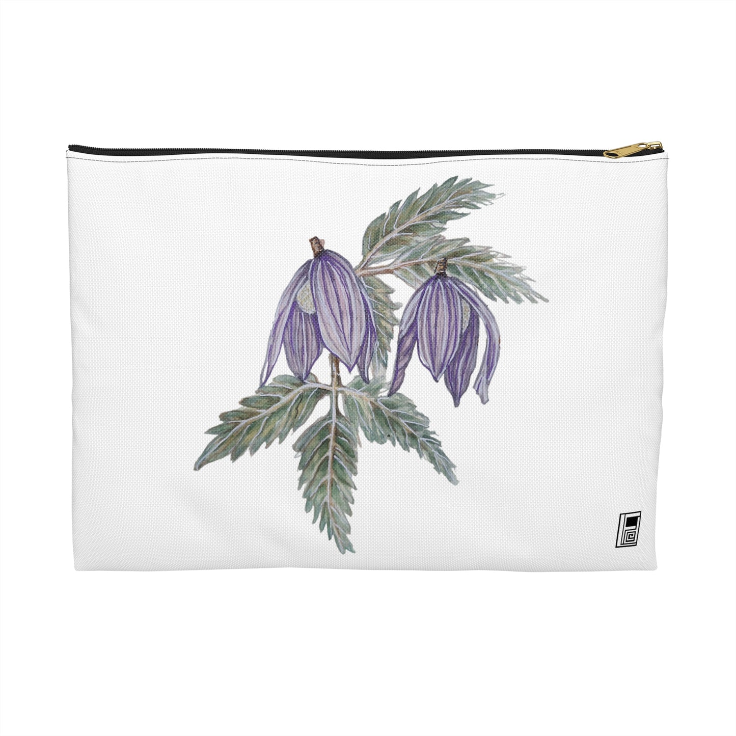 Make Up Bag - No. 270 - Two Purple Drop Flowers