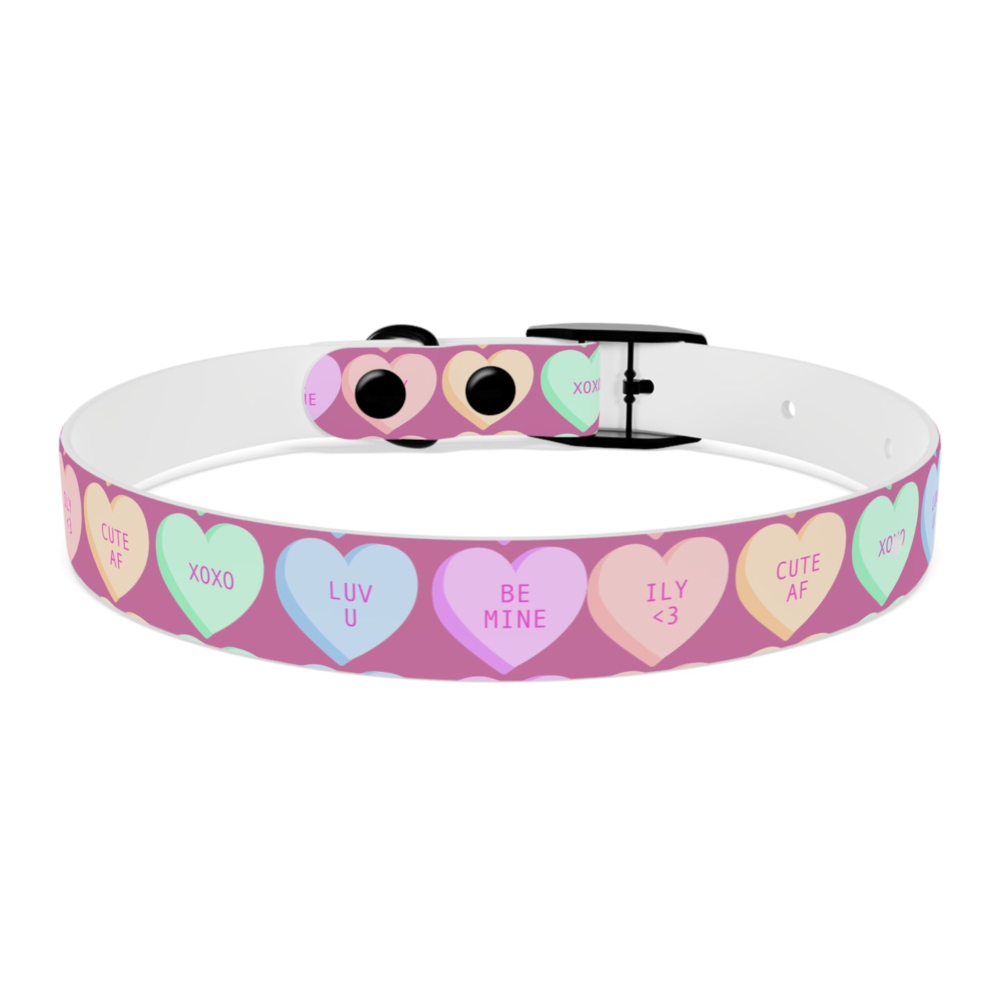 Dog Collar - Pink with Hearts