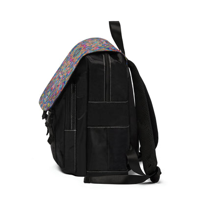 Casual Shoulder Backpack,  No. 265 B Multicoloured Abstract -  By Irish Artist Fiona de Lacy