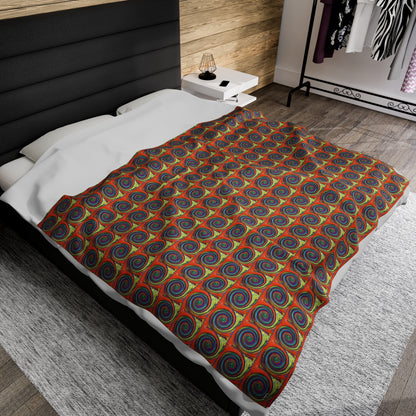 Velveteen Plush Blanket - No. 304 - Y/O Swirl