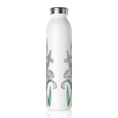 Slim Water Bottle - No. 277 - Orchid - By Irish Artist Fiona de Lacy