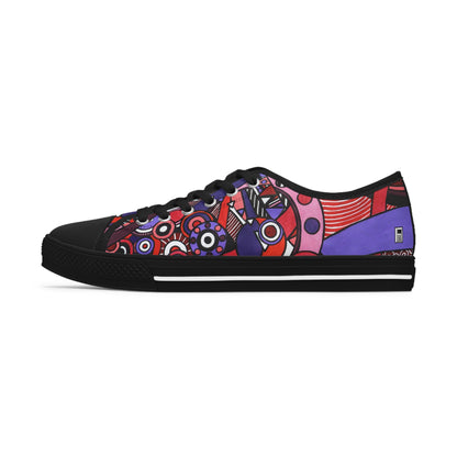 Women's Low Top Sneakers - No. 220 - 'Connections' By Irish Artist Fiona de Lacy