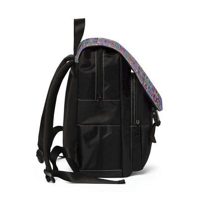 Casual Shoulder Backpack,  No. 264 A Multicoloured Abstract -  By Irish Artist Fiona de Lacy