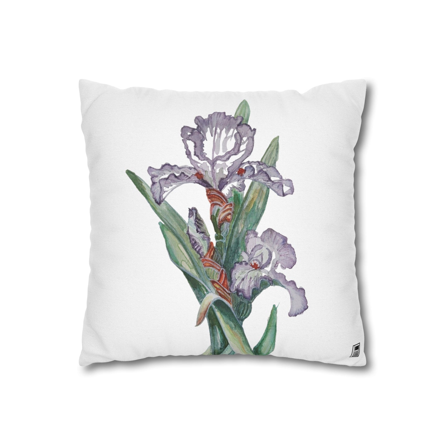 Cushion Pillow Case - No. 272 - Purple Orchid on White