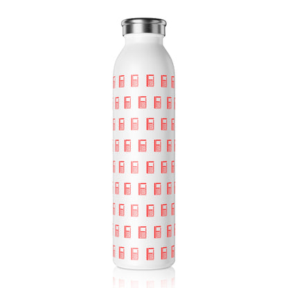 Slim Water Bottle - No. 000 Artists Logo - By Irish Artist Fiona de Lacy