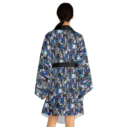 Long Sleeve Kimono Robe - No 235 - Squared 2