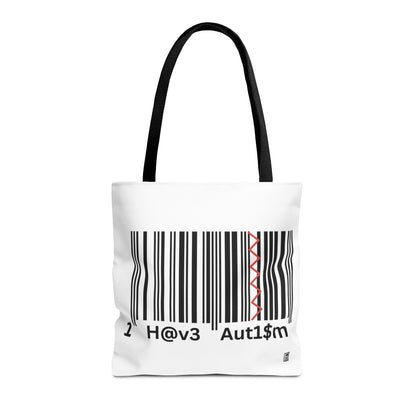 Tote Bag  - No. 310 - Black & White 'I Have Autism'