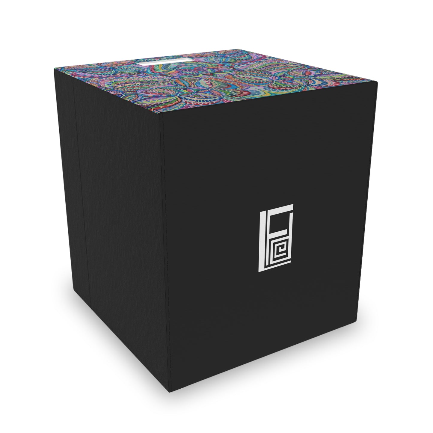 Felt Storage Box - No. 255 - Multicoloured Abstract - By Irish Artist Fiona de Lacy