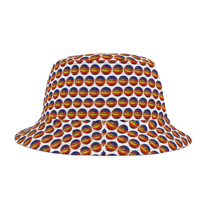 Bucket Hat  - No. 149 - Through The Lens on White - By Irish Artist Fiona de Lacy