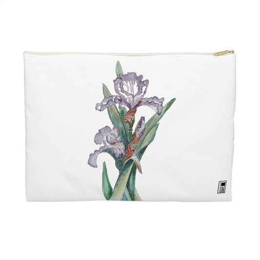 Make Up Bag - No. 272 - Purple Orchid Flower on White