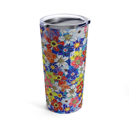 Tumbler 20oz - No.  240 - By Irish Artist Fiona de Lacy - Flowers