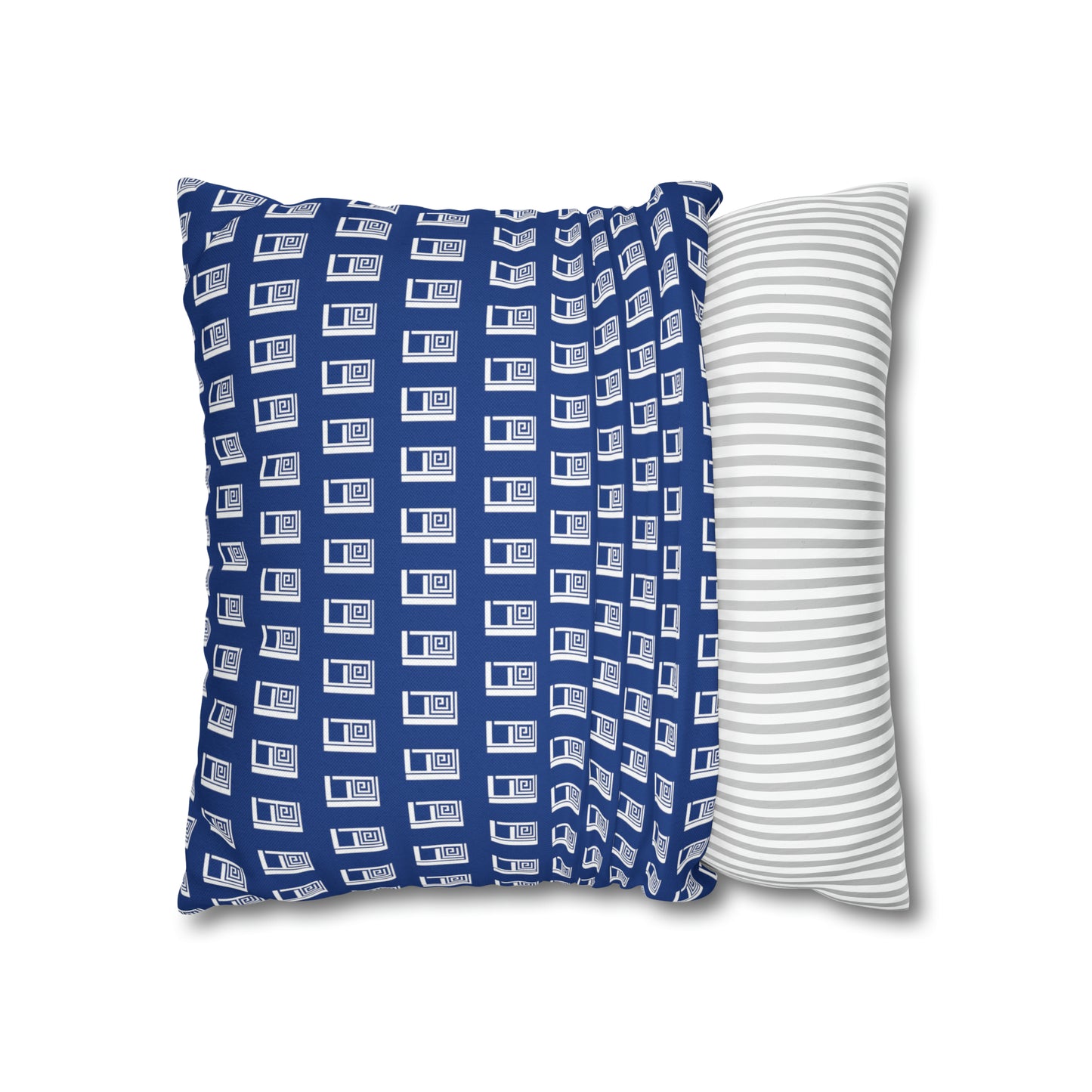 Cushion Pillow Case - No. 000BE - White Logo on Navy