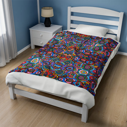 Velveteen Plush Blanket - No. 221 - 'Interlinked'