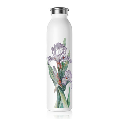 Slim Water Bottle - No. 277 - Orchid - By Irish Artist Fiona de Lacy