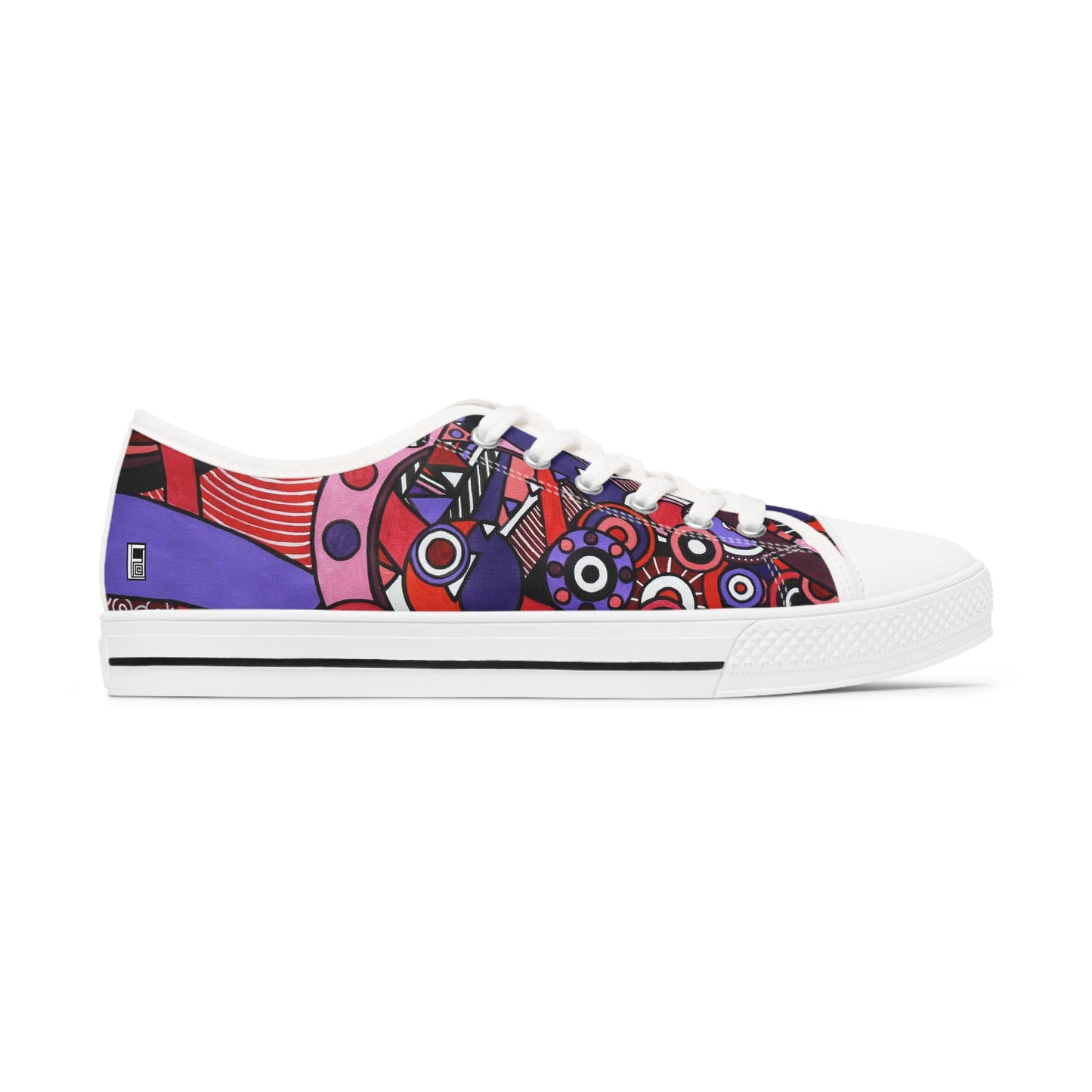 Women's Low Top Sneakers - No. 220 - 'Connections' By Irish Artist Fiona de Lacy