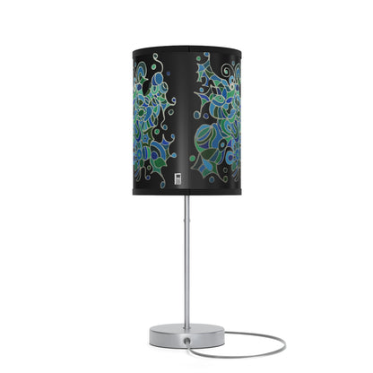 Lamp on a Stand, US|CA plug - No. 146 - 'Bird of Paradise' on Black