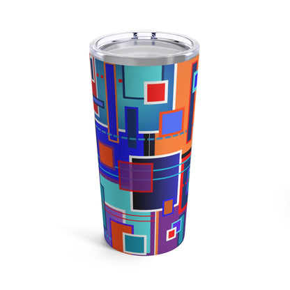 Tumbler 20oz - No. 233 - 'Squared 1' - By Irish Artist Fiona de Lacy