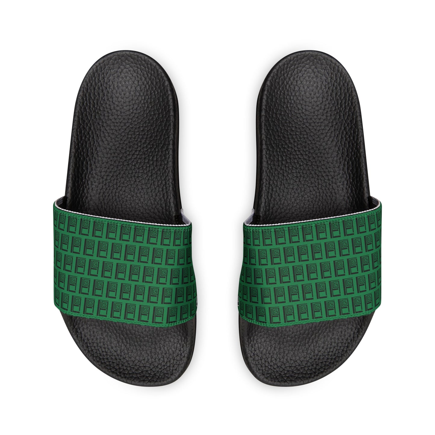 Children's Sliders - No. 000GN - Black Logo on Green