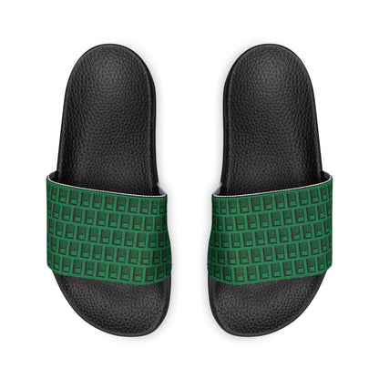 Children's Sliders - No. 000GN - Black Logo on Green