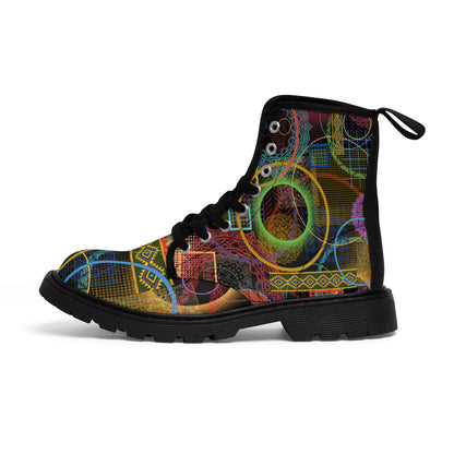 Women's Canvas Boots - No. 299  - 'Rings'