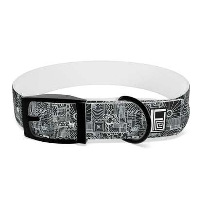 Dog Collar - No. 252 - Black & White Abstract