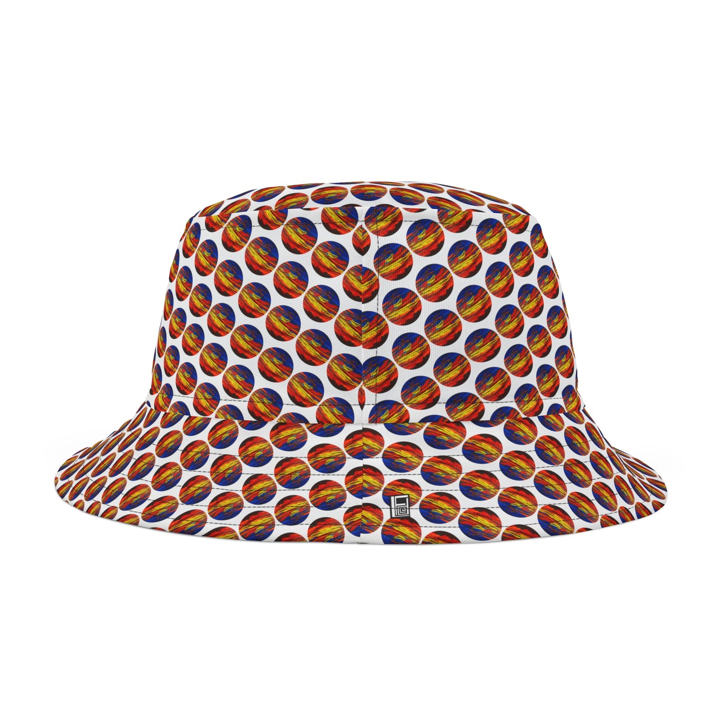 Bucket Hat  - No. 149 - Through The Lens on White - By Irish Artist Fiona de Lacy