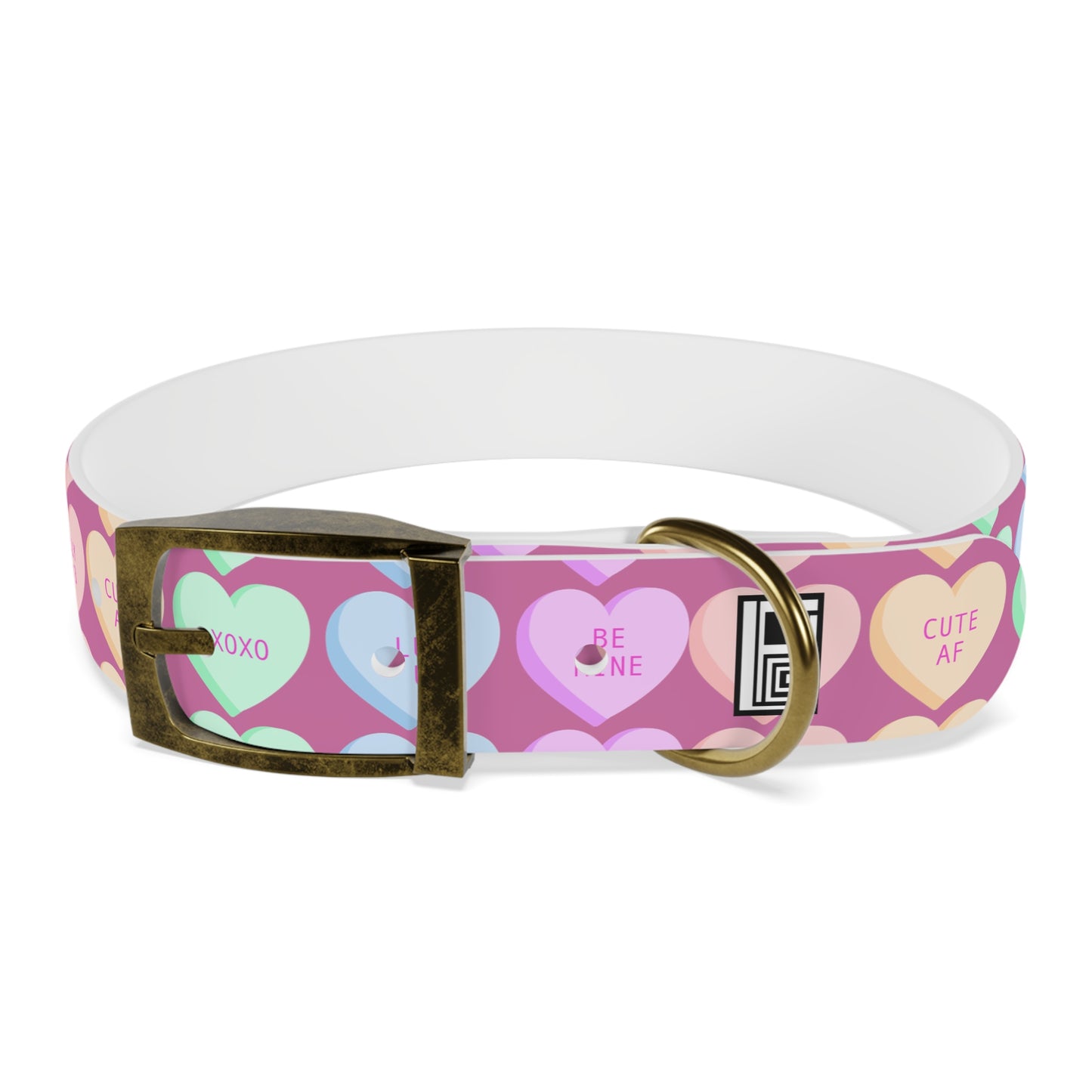 Dog Collar - Pink with Hearts