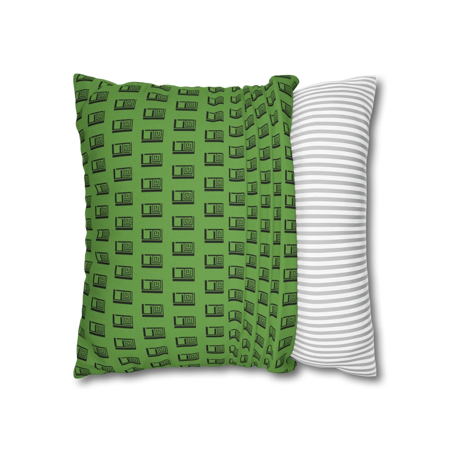 Cushion Pillow Case - No. 000GN - Black Logo on Green