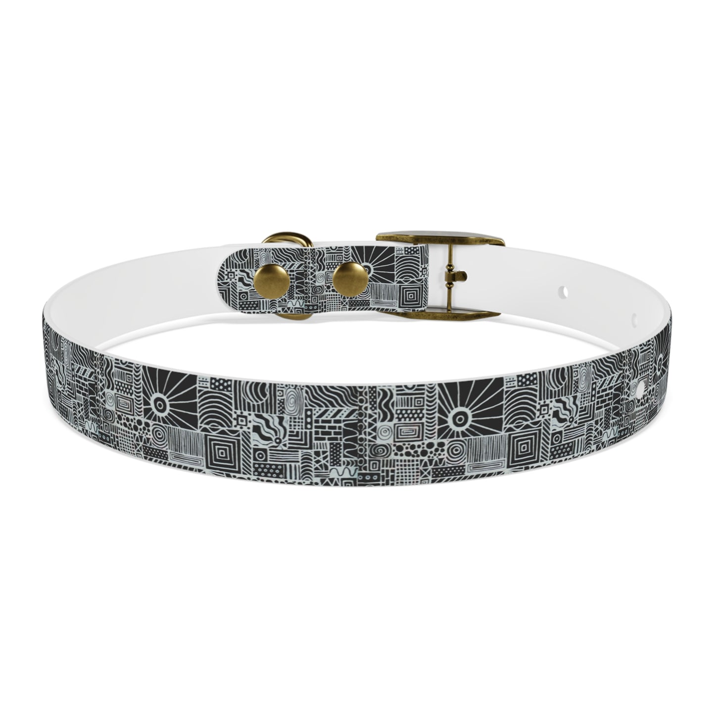 Dog Collar - No. 252 - Black & White Abstract