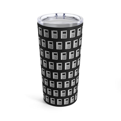 Tumbler 20oz - No.  000BK -  White Logo on Black