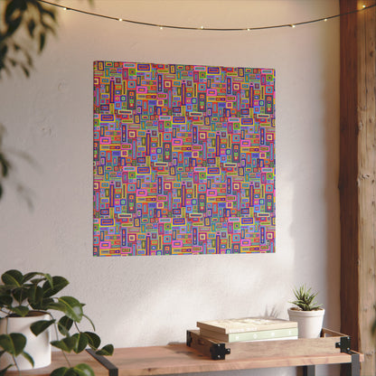 Giclée Canvas Print - No. 264 - Coloured Rectangle Abstract