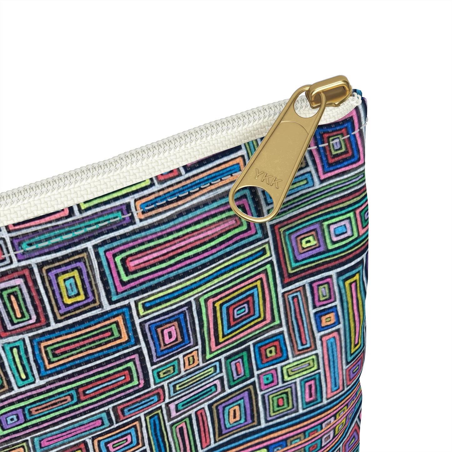 Make Up Bag - No. 253 - Rectangles on Black