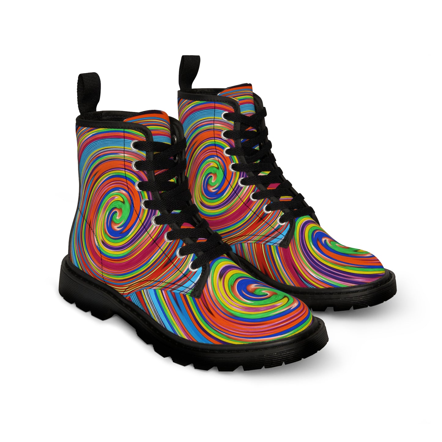 Women's Canvas Boots - No. 302 - Multicoloured 'Swirl'