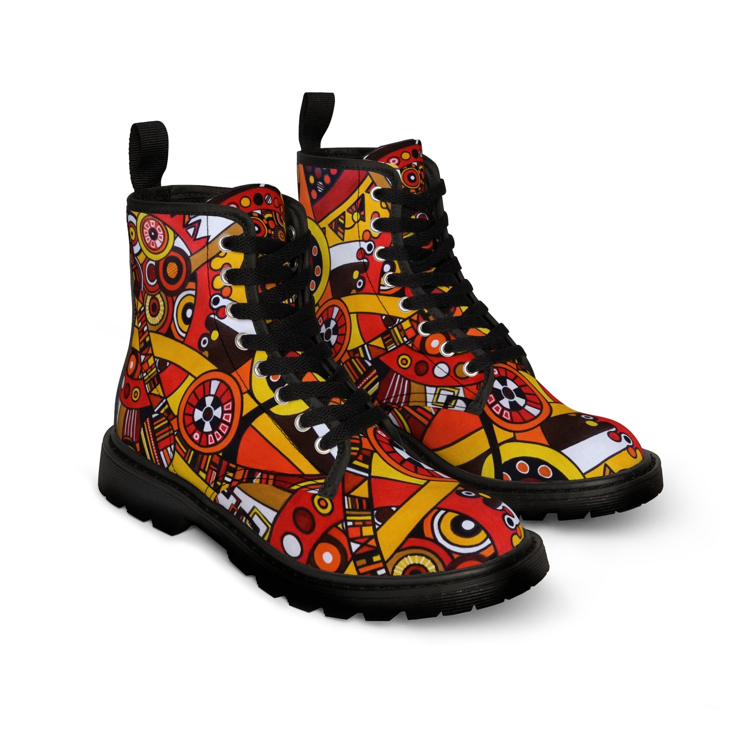 Women's Canvas Boots - No. 222 - 'Clockworks'