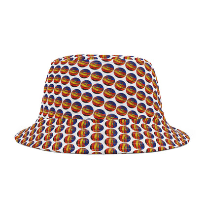 Bucket Hat  - No. 149 - Through The Lens on White - By Irish Artist Fiona de Lacy