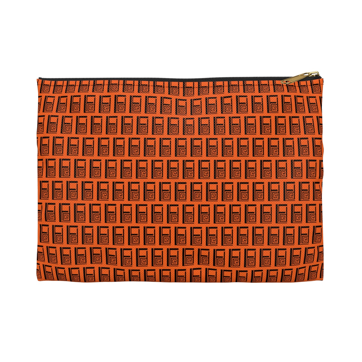 Make Up Bag - No. 000OG - Black Logo on Orange