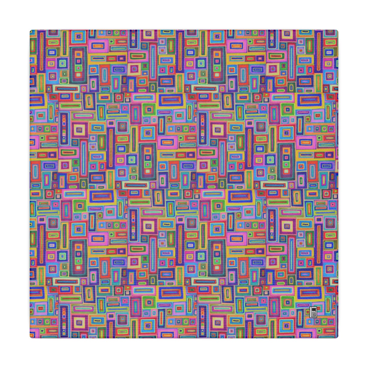 Giclée Canvas Print - No. 264 - Coloured Rectangle Abstract