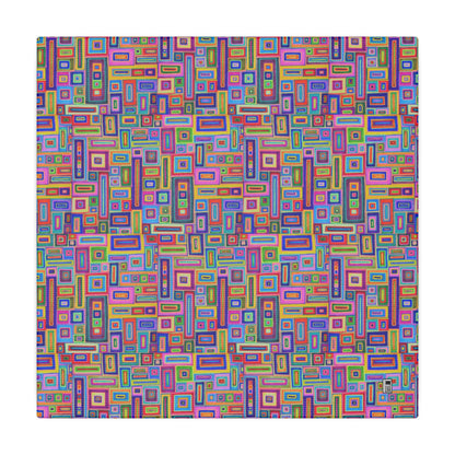 Giclée Canvas Print - No. 264 - Coloured Rectangle Abstract