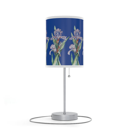 Lamp on a Stand, US|CA plug, No. 272 - Purple & White Orchid - By Irish Artist Fiona de Lacy