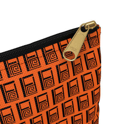 Make Up Bag - No. 000OG - Black Logo on Orange