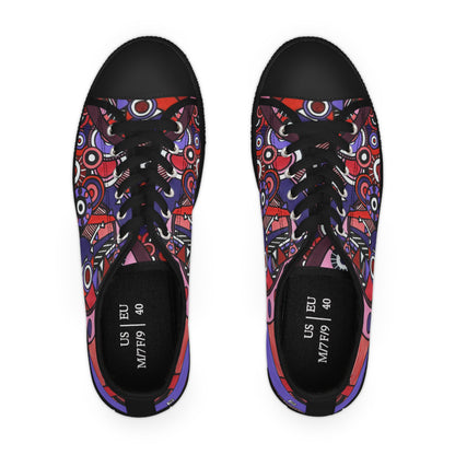 Women's Low Top Sneakers - No. 220 - 'Connections' By Irish Artist Fiona de Lacy