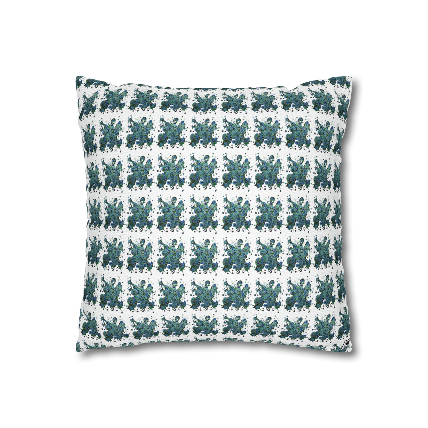 Cushion Pillow Case - No. 146 -  'Bird of Paradise' on White