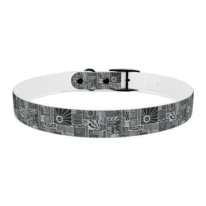 Dog Collar - No. 252 - Black & White Abstract