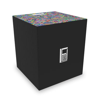 Felt Storage Box - No. 259 - Multicoloured Abstract - By Irish Artist Fiona de Lacy