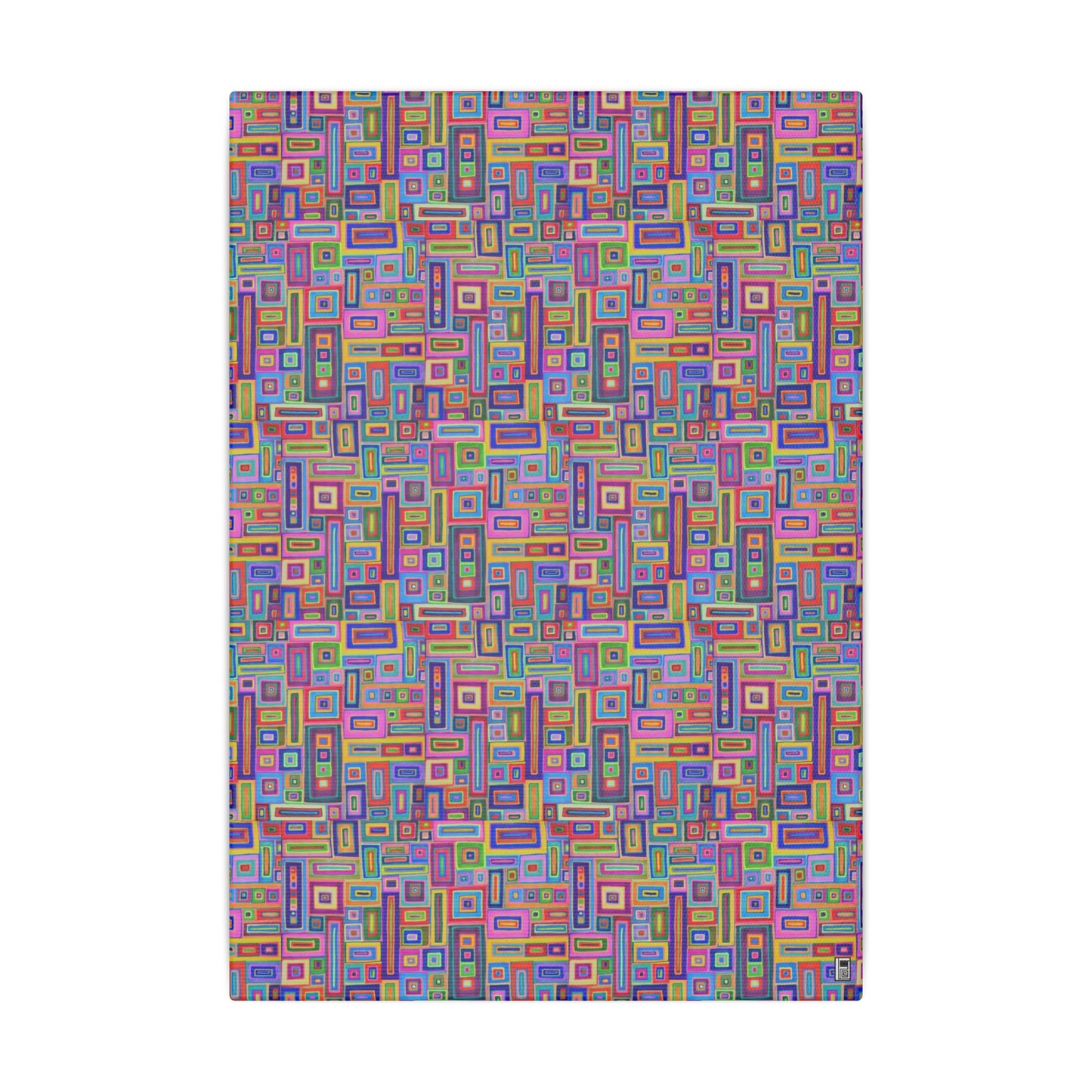 Giclée Canvas Print - No. 264 - Coloured Rectangle Abstract