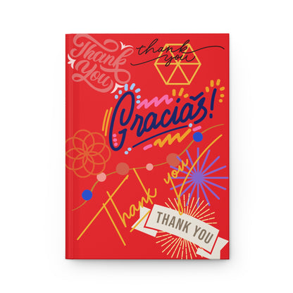 Hardcover Journal Matte (Lined) - No. 312 - 'Thank You' - for the daily things you're thankful for - By Irish Artist Fiona de Lacy