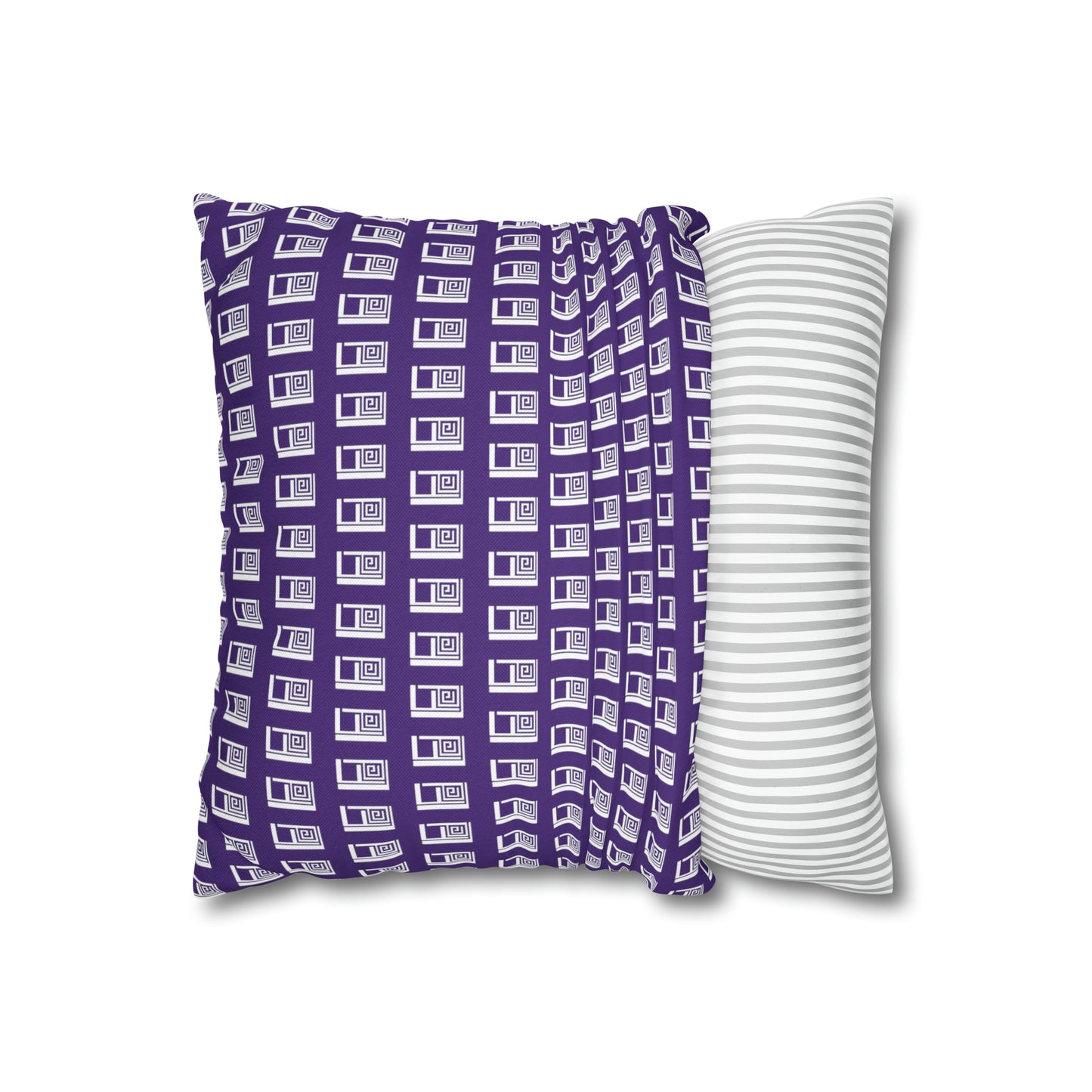 Cushion Pillow Case - No. 000PE - White Logo on Purple